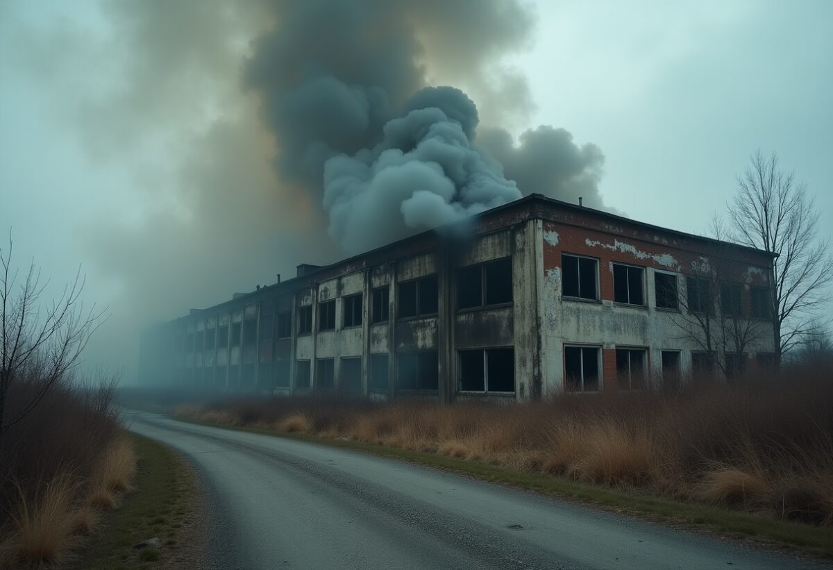 Incendio devastante in un capannone abbandonato a Seggiano