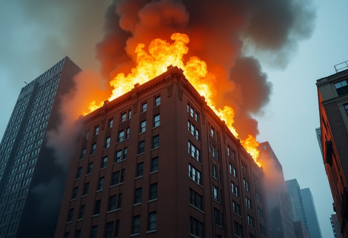 Incendio a Milano: fiamme e panico nel centro della città