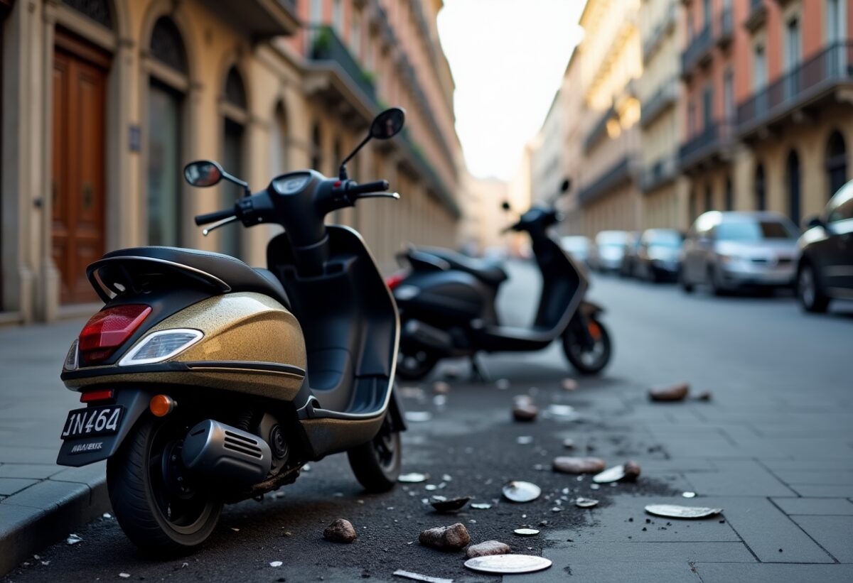 Incendio distrugge motorini in Corso Magenta a Milano