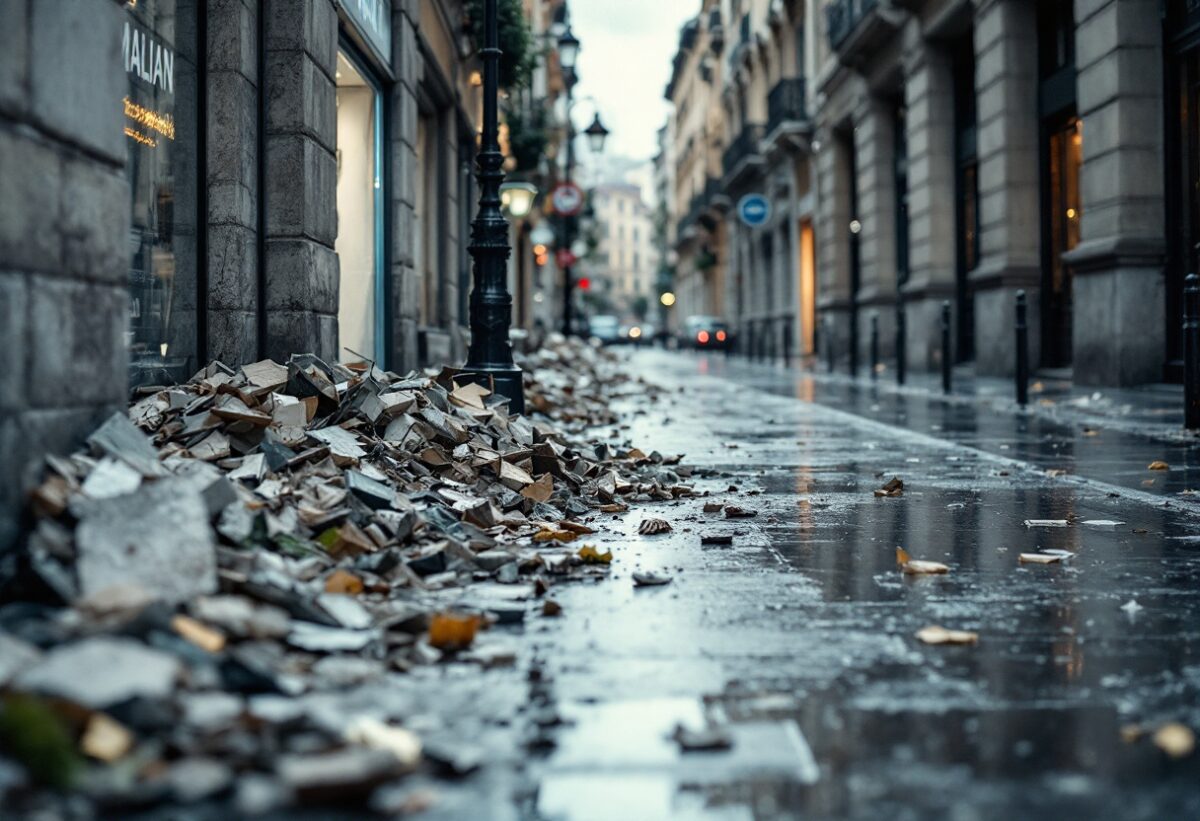 Maltempo a Milano: venti forti causano disagi e danni