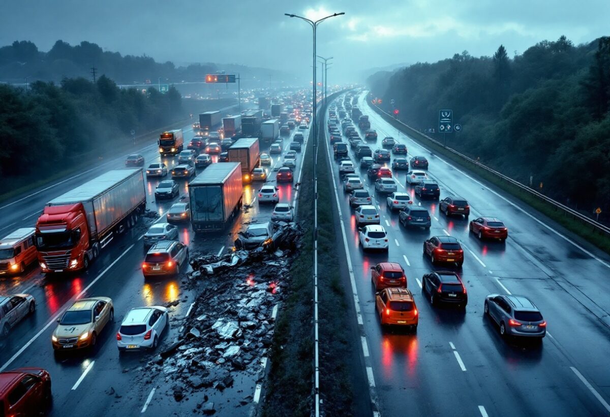 Incidente stradale sull’autostrada A4 provoca lunghe code a Milano