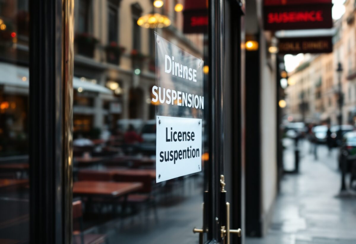 Sospensione della licenza per un locale milanese: un caso di sicurezza pubblica