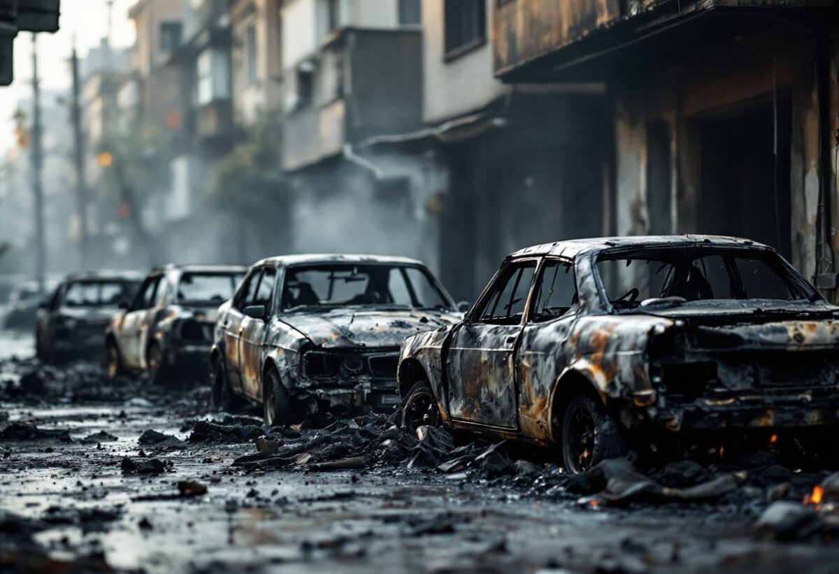 Incendio distrugge auto a Milano, indagini in corso