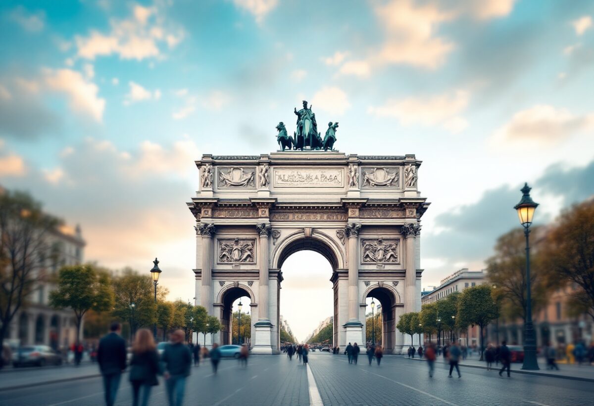Aggressione notturna all’Arco della Pace: un arresto e indagini in corso