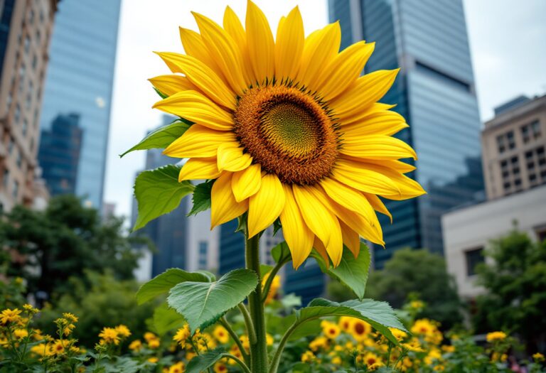 Milano celebra la pace con l’arte: inaugurato il girasole monumentale
