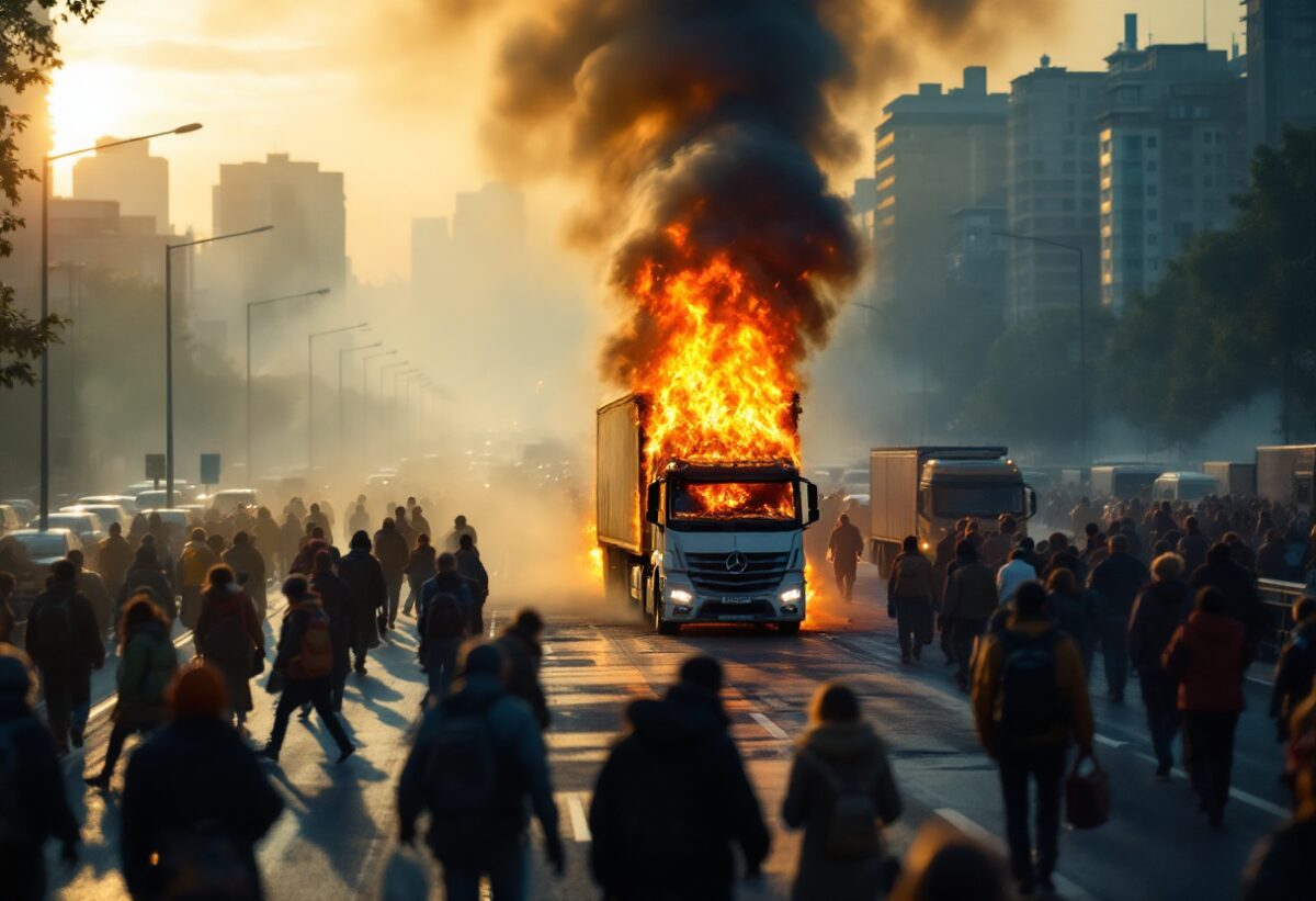 Incendio devastante sull’autostrada A4: traffico in tilt