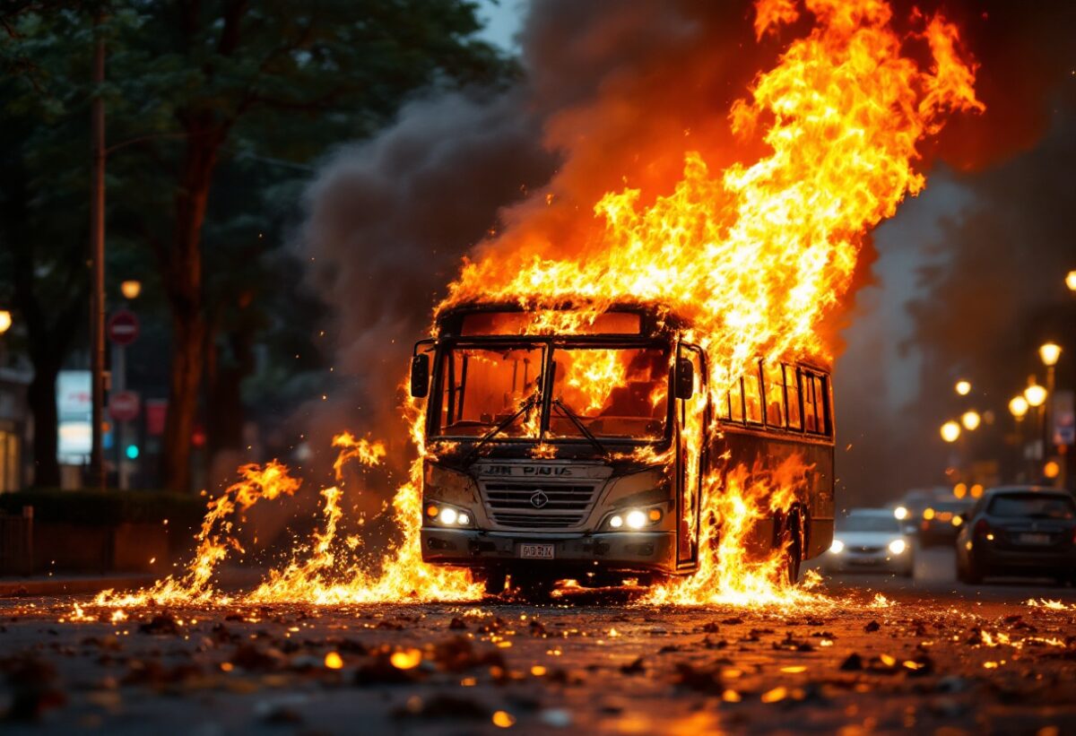 Incendio autobus a Rho: intervento tempestivo dei vigili del fuoco