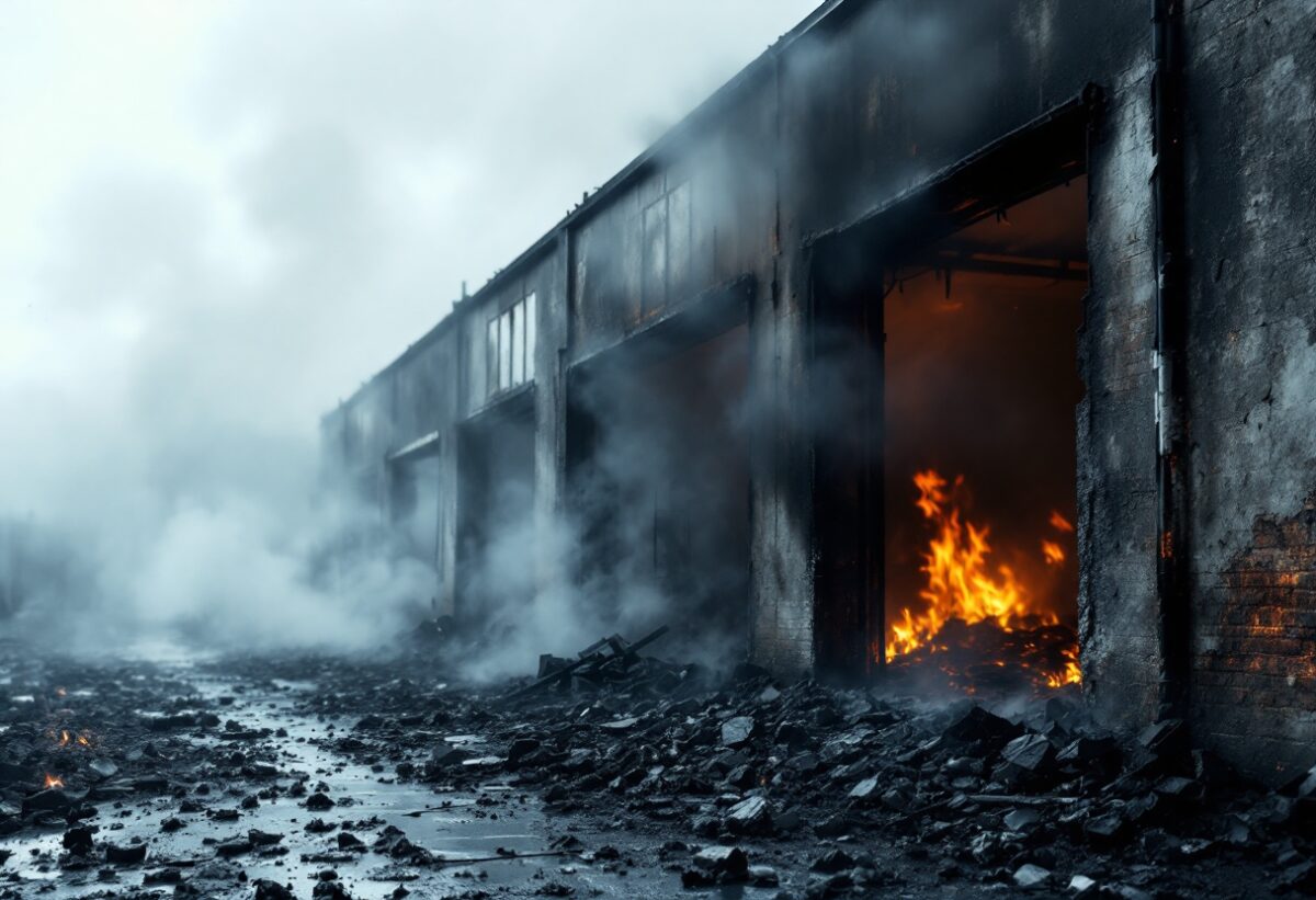 Incendio devastante in una fabbrica di materie plastiche a Caronno Pertusella