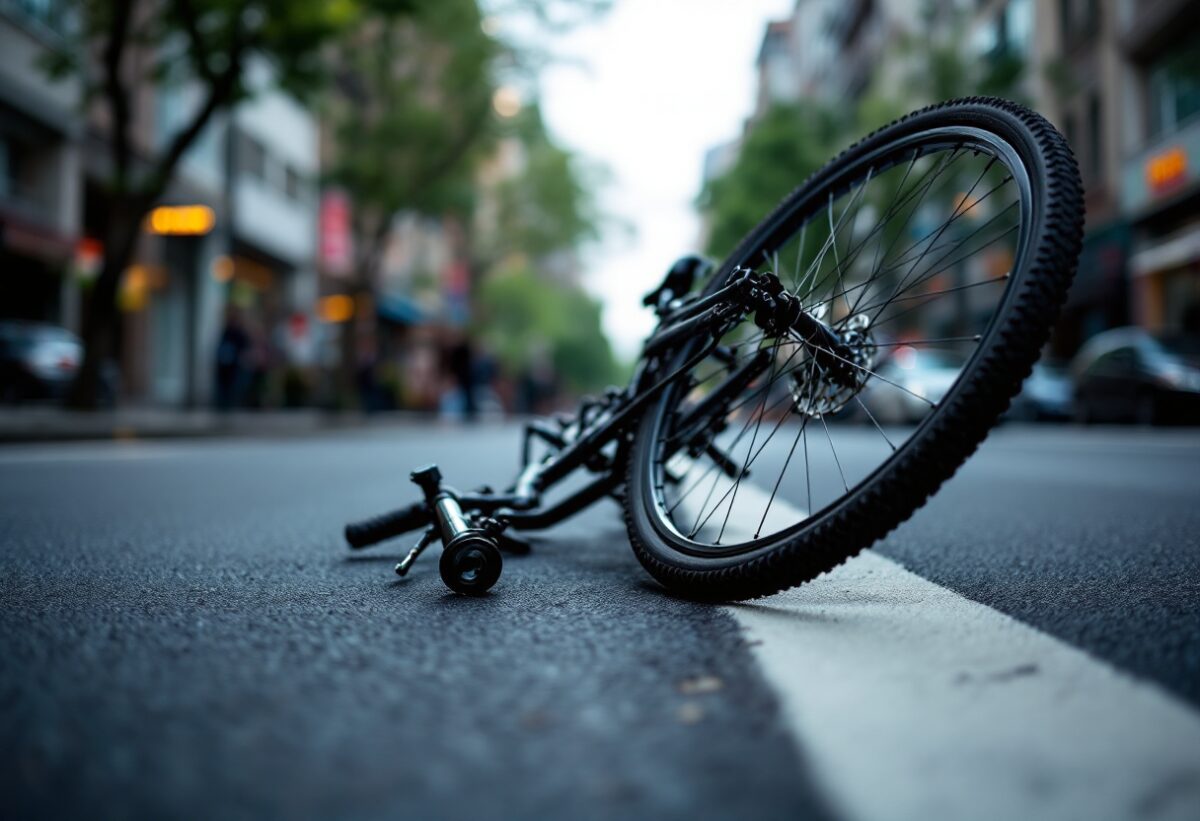 Incidente stradale a Legnano: ciclista travolto e lasciato a terra