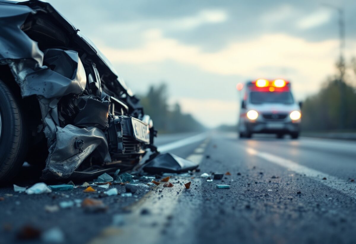 Incidente stradale sulla Teem: due feriti e traffico rallentato