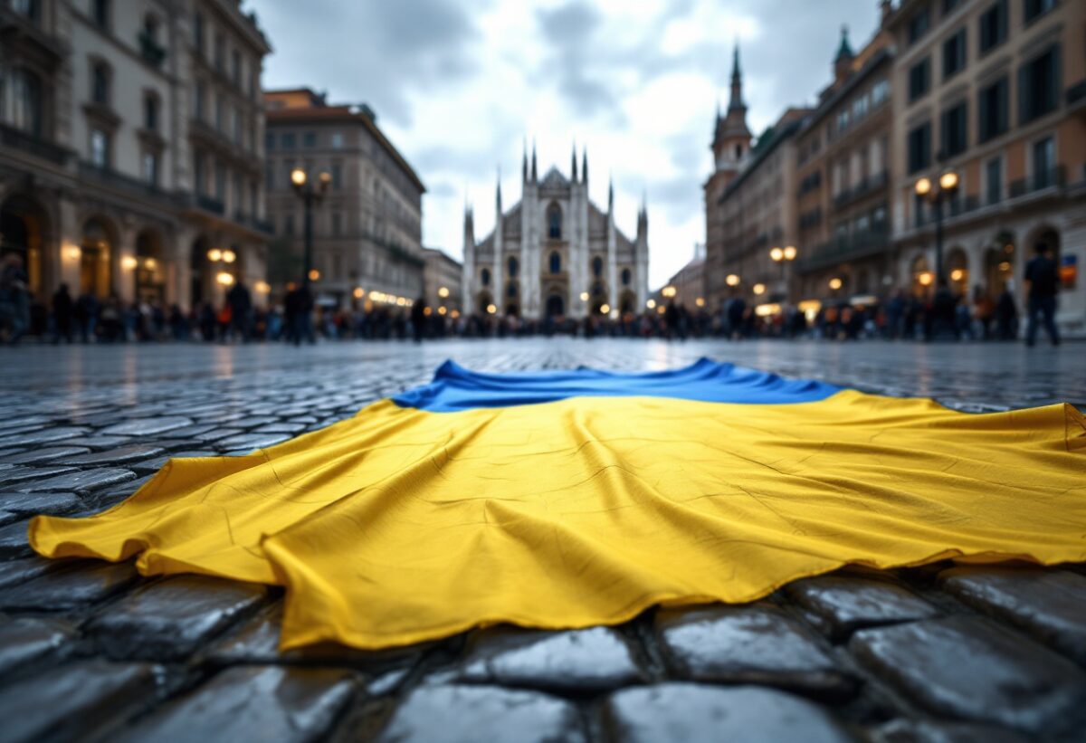 Milano in marcia per l’Ucraina: solidarietà e richieste di pace