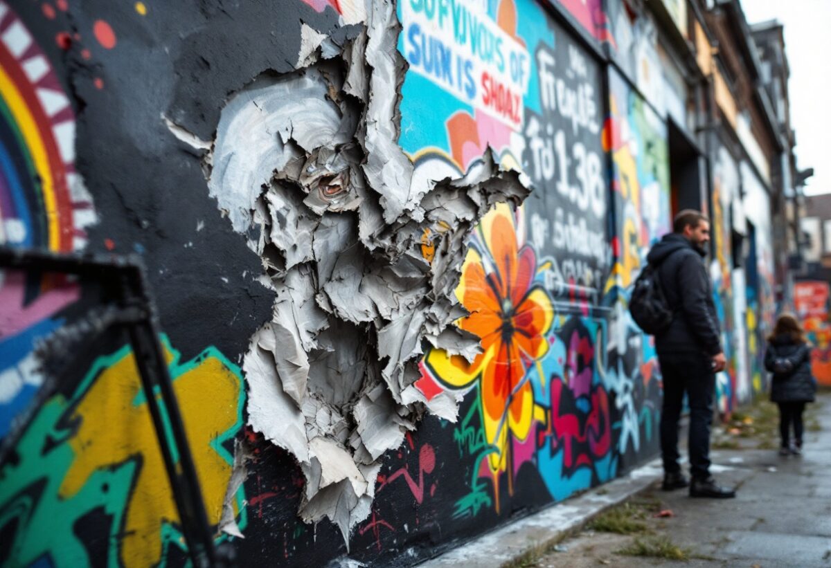 Vandalismo contro la memoria: il murale di Milano sfregiato