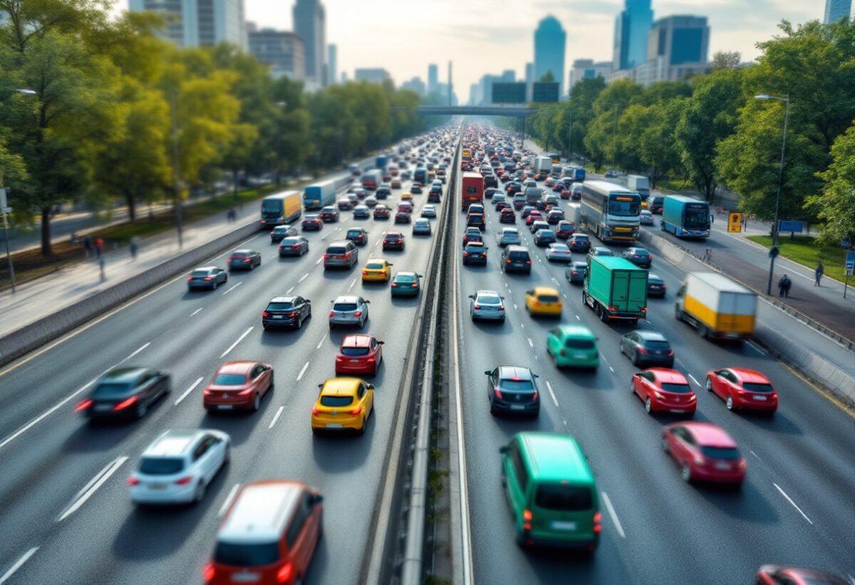 Traffico intenso a Milano: incidenti e code sulla Tangenziale Ovest