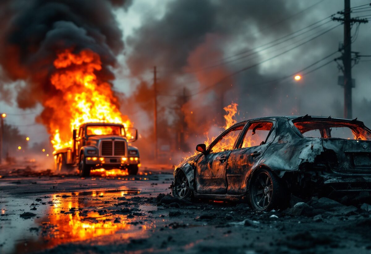 Incendio distrugge auto e carro attrezzi a Sesto San Giovanni