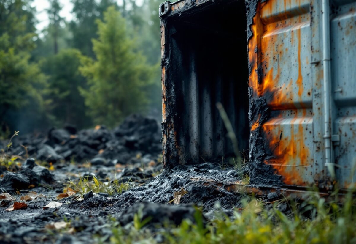 Incendio in un container a Pioltello: intervento tempestivo dei soccorsi