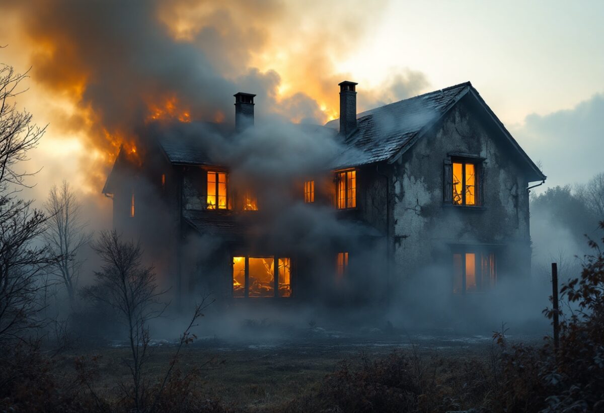 Incendio in una villetta disabitata a Pioltello: intervento tempestivo dei vigili del fuoco