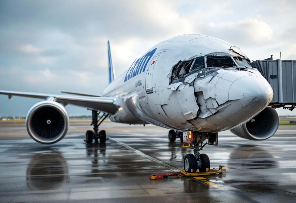 Incidente a Malpensa: Boeing 777 della Latam coinvolto in collisione