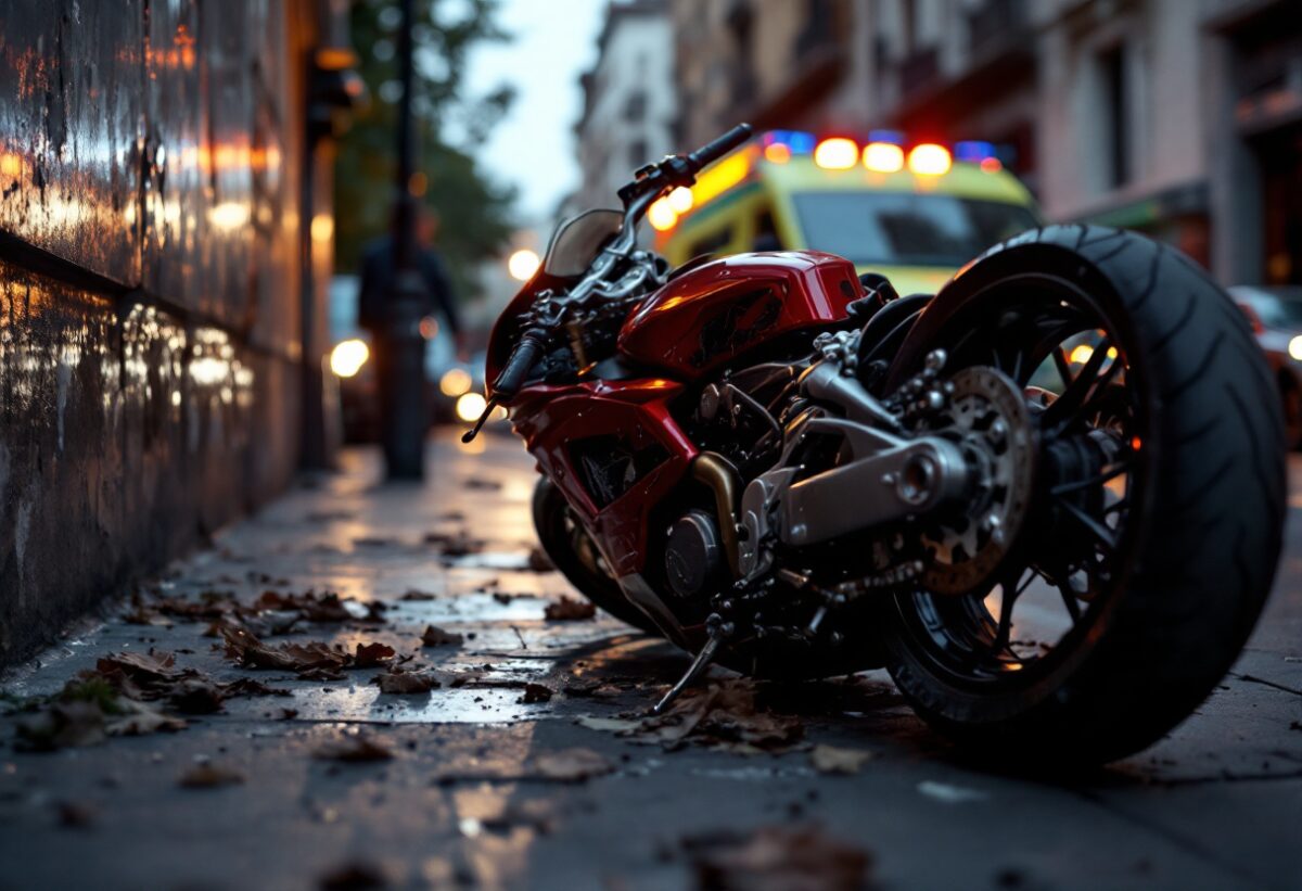 Incidente stradale a Milano: motociclista ferito in collisione con un’automedica