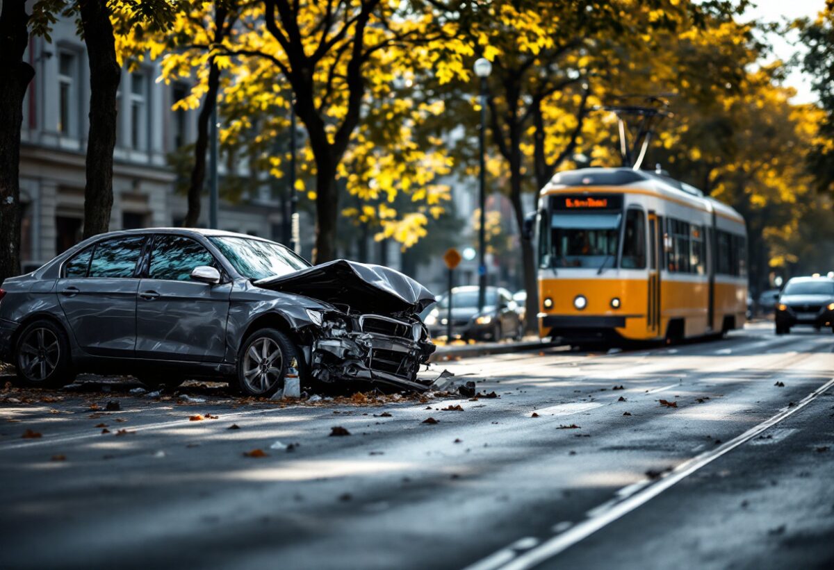 Incidente tra auto e tram a Rozzano: due feriti e disagi alla viabilità
