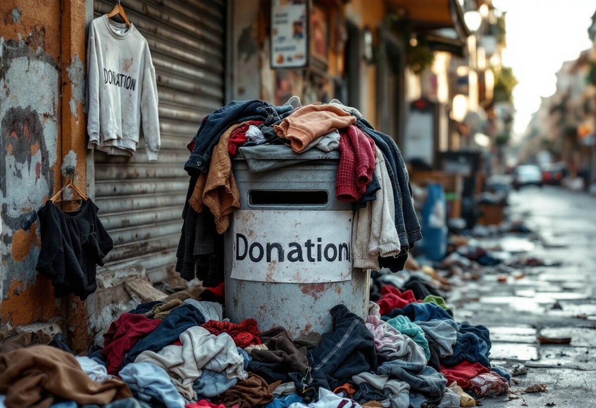 Degrado urbano a Cesano Boscone: il problema dei cassonetti per abiti usati