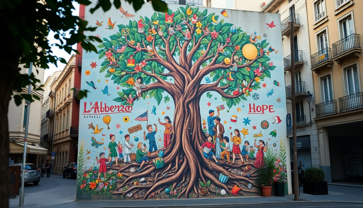 Arte e integrazione: il murale che racconta storie di vita