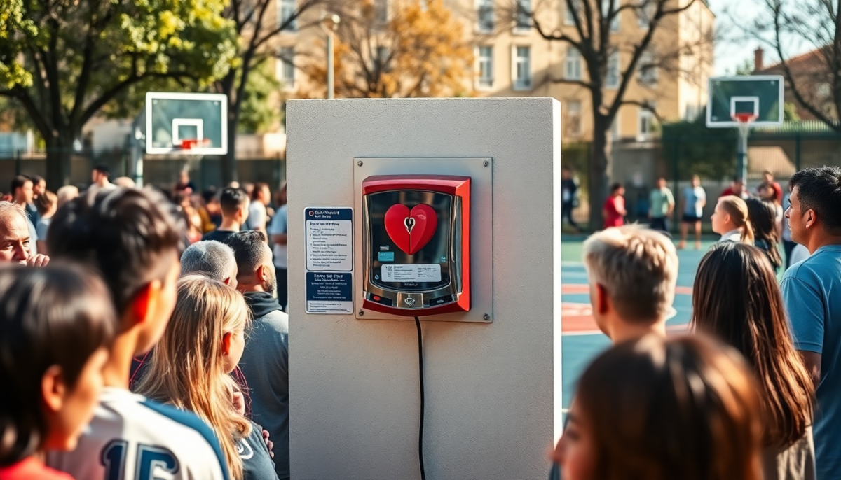 Inaugurato un nuovo defibrillatore a Canegrate per combattere l’arresto cardiaco