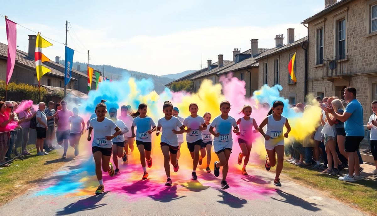 Mesero esplode di colori e festeggiamenti durante la Junior Color Run 2025