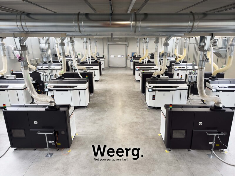 Nuove stampanti HP MJF 5620 Pro nel parco macchine Weerg: l’azienda raggiunge 25 unità
