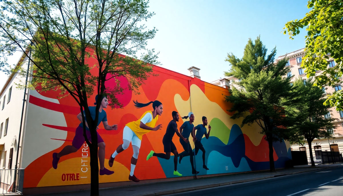 Murale a Legnano: un messaggio di squadra e solidarietà