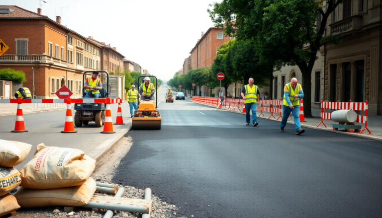 Situazione attuale dei lavori di asfaltatura ad Abbiategrasso