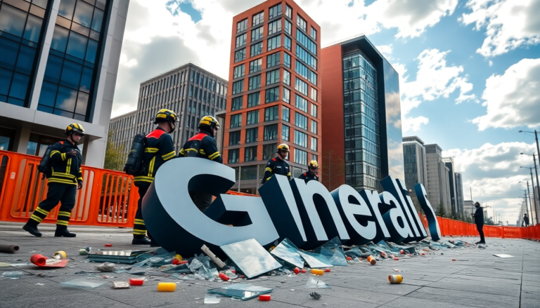 Crollo insegna Generali a CityLife: le cause e gli interventi
