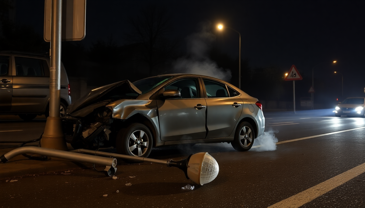 Incidente stradale a San Vittore Olona: conducente ubriaco distrugge arredo urbano