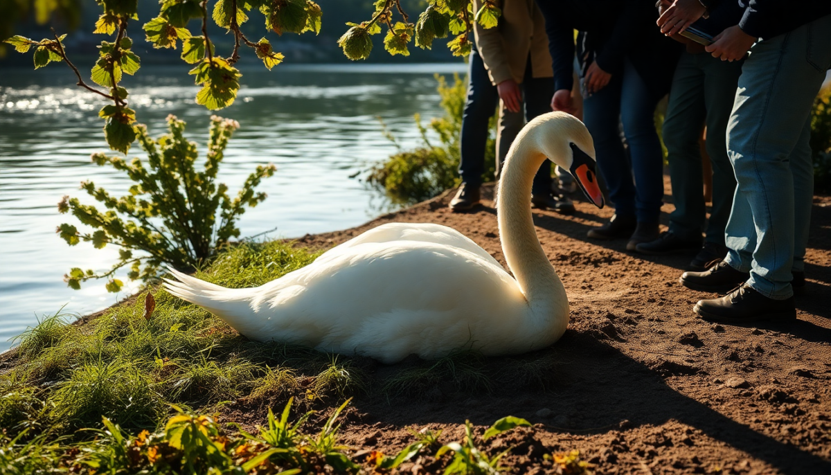 La collaborazione tra cittadini e soccorritori: un cigno salvato nel Lambro