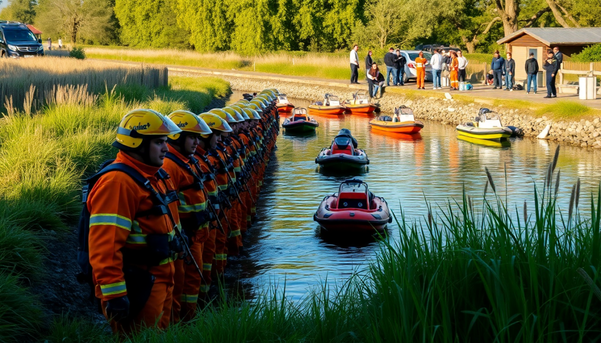 Ricerche in corso per un uomo disperso in un canale a Ossona