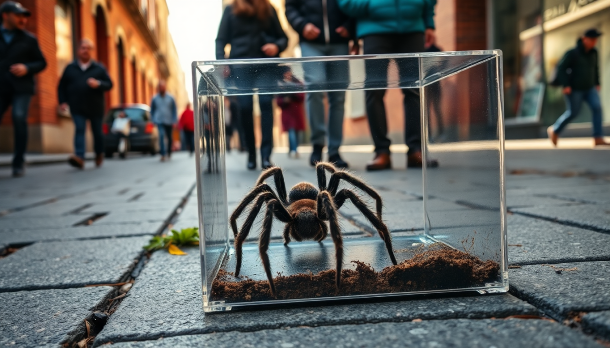 Un ragno tarantola lasciato in strada: cosa ci insegna?
