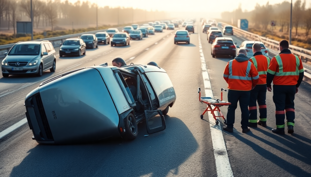Ribaltamento sull’A8: traffico paralizzato e un ferito