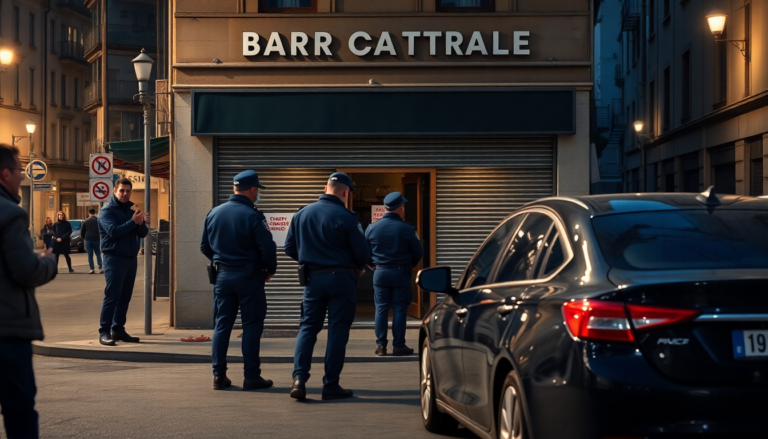 Controlli della polizia a Rozzano: la chiusura del Bar Centrale