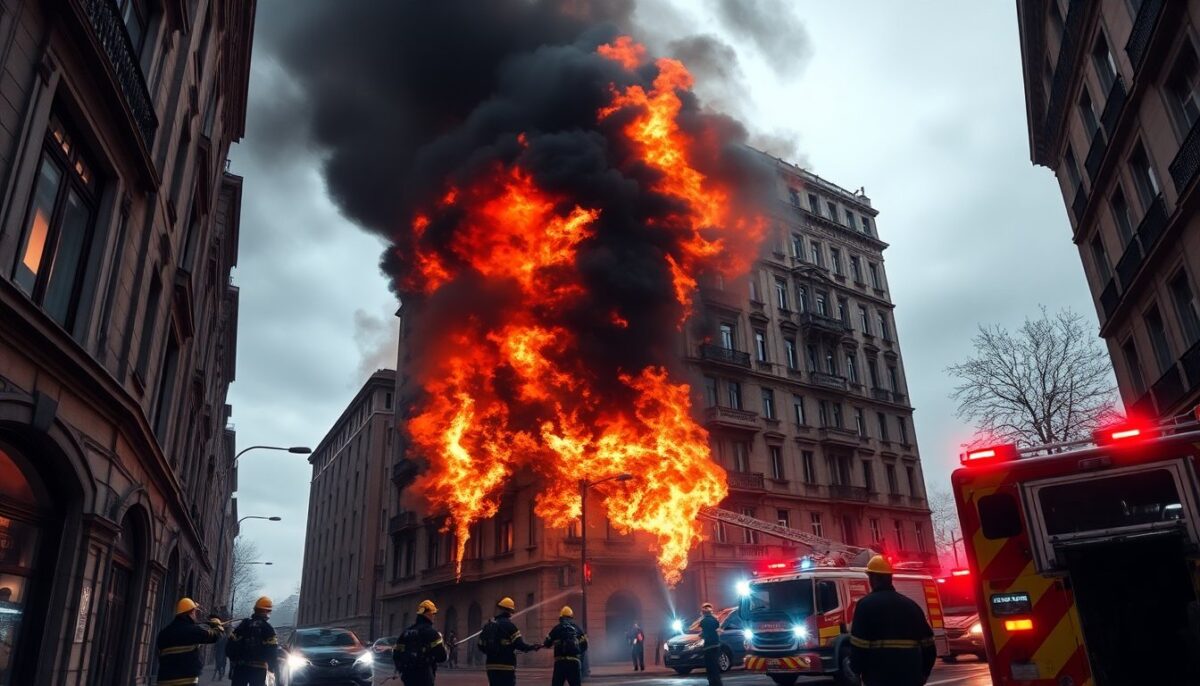 Incendio a Milano: le fiamme distruggono un intero palazzo