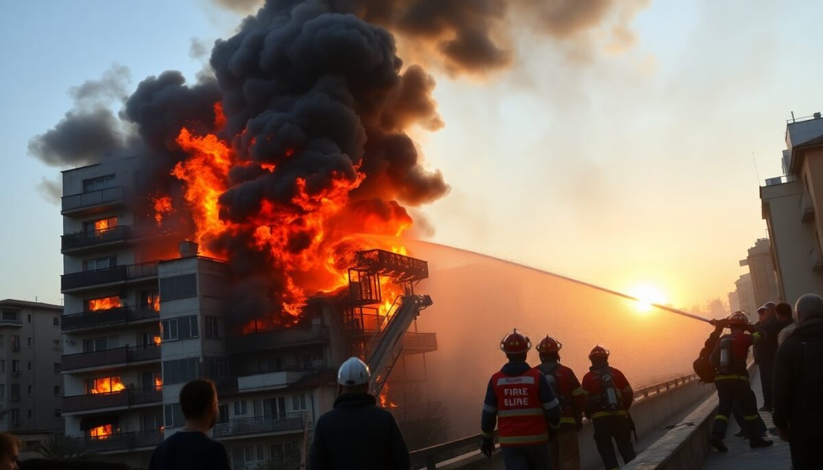 Incendio a Roma: famiglie evacuate e vigili del fuoco in azione
