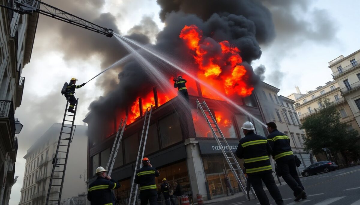 Incendio in centro città richiede l’intervento dei vigili del fuoco