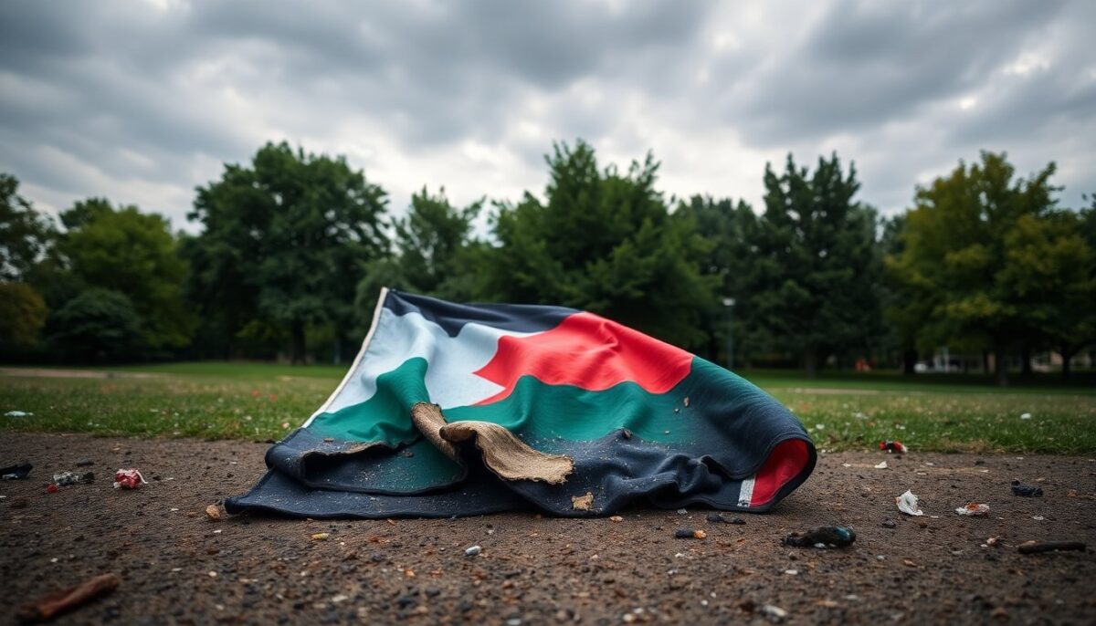Vandalismo contro la bandiera palestinese a Trezzano sul Naviglio: un attacco da condannare