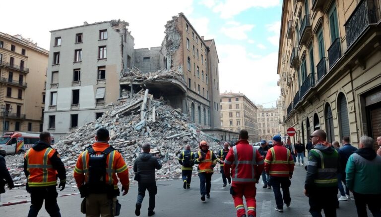 Crollo di un palazzo a Roma: feriti e evacuazioni in corso