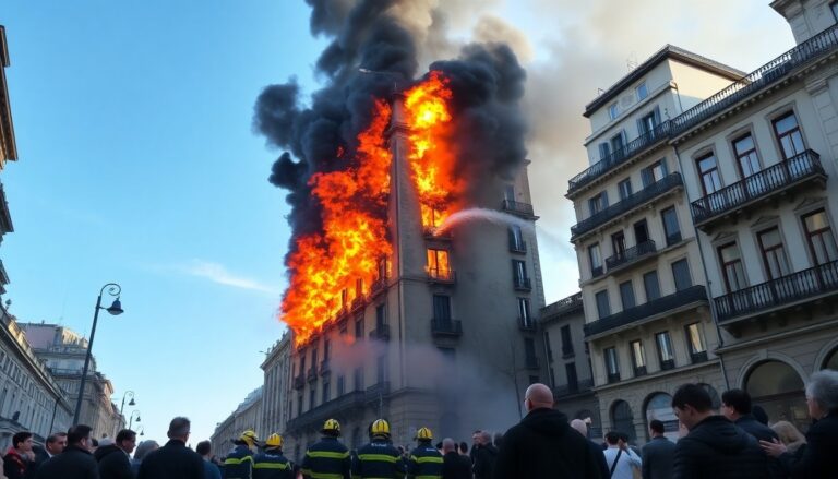 Incendio a Milano: un palazzo in fiamme provoca evacuazioni