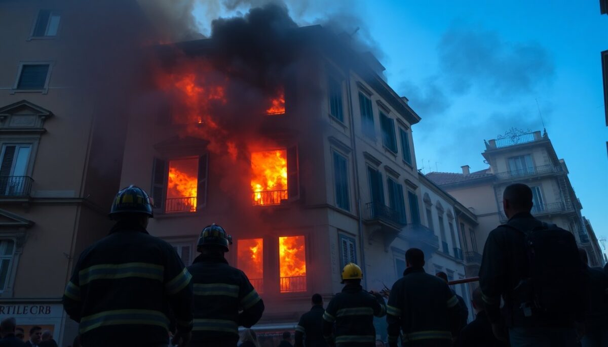 Incendio a Roma costringe all’evacuazione di 300 persone