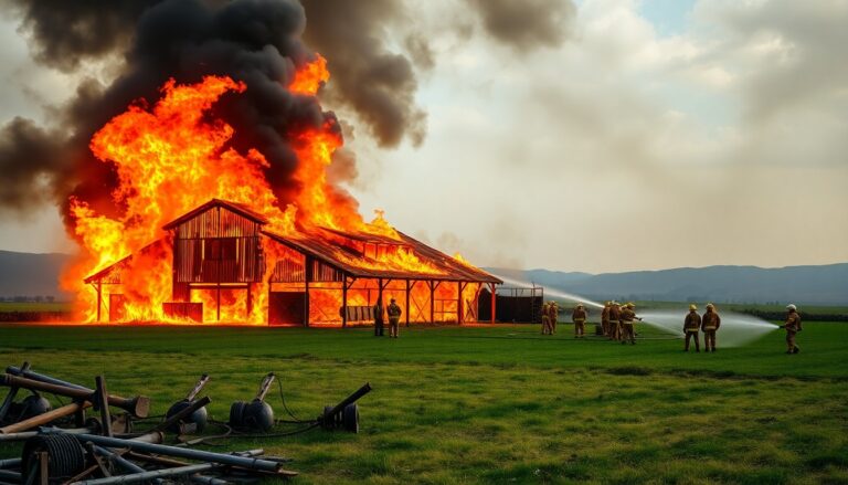Incendio distrugge azienda agricola in provincia di Firenze