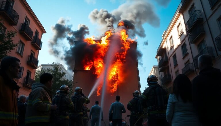 Incendio in centro città costringe all’evacuazione di 200 persone