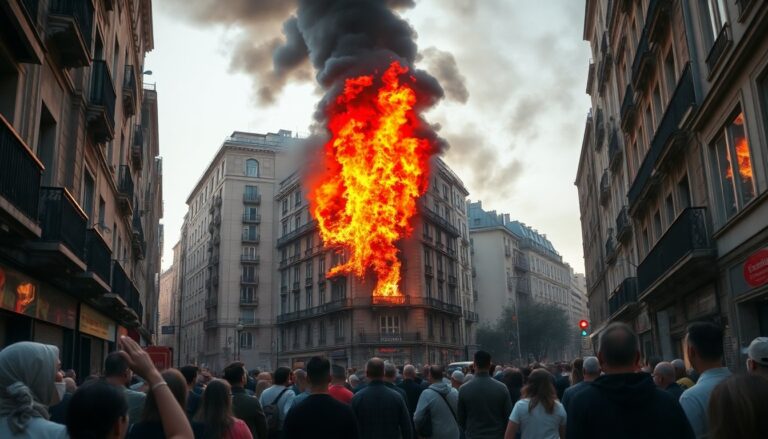 Incendio nel centro città provoca evacuazioni e panico