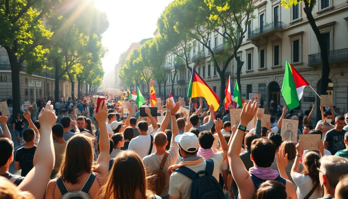 Le manifestazioni pro-Palestina paralizzano le città italiane