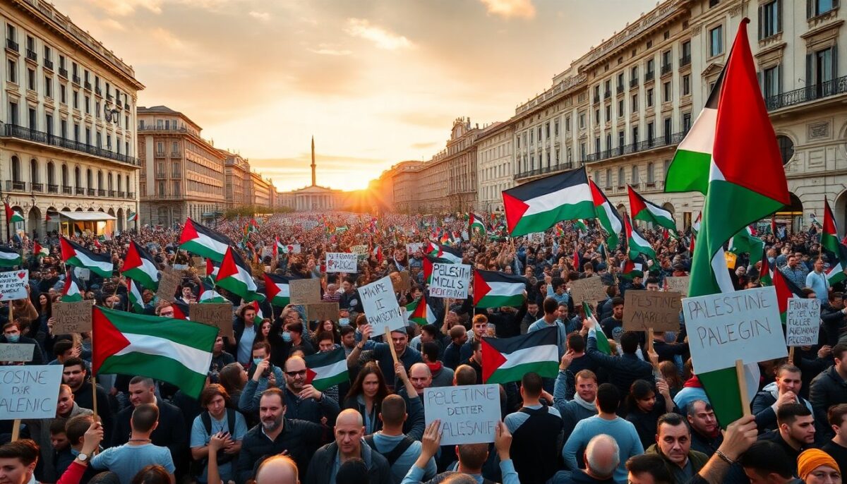 Milano: enorme afflusso al corteo per la Palestina