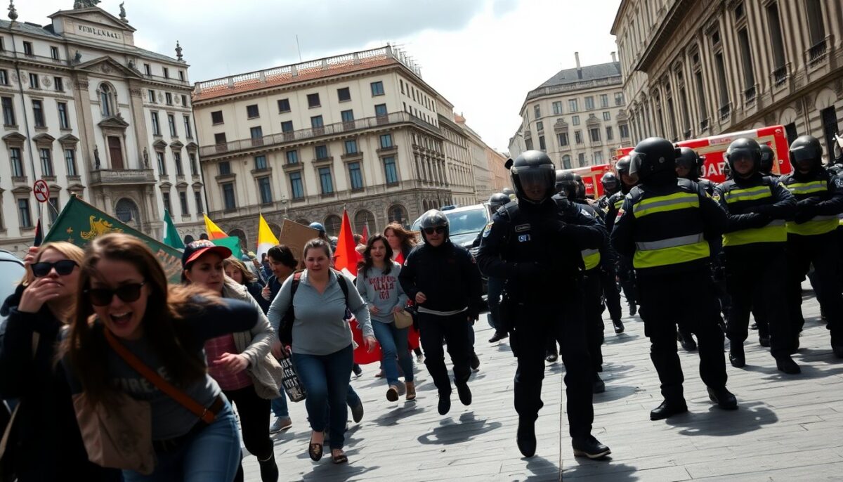 Sparatoria in centro durante manifestazione: cosa è successo
